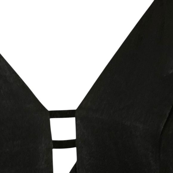 Free People Womens Gabby's Party All Night Satin Party Black Mini Dress - Picture 6 of 12